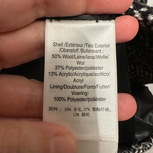 NWT Donna Karan Chevron Shawl-Collar Coat - size 12 - Picture 8 of 8